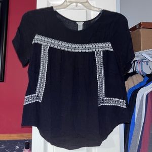 Lace Trim Babydoll Top